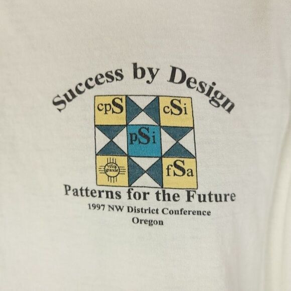 Teaching Conference T Shirt Vintage 90s Success By Design NW District Oregon Men - Picture 2 of 7